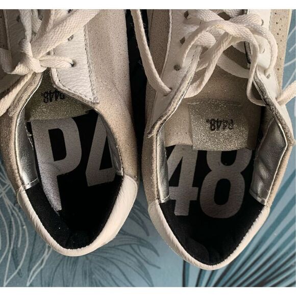 P448 John Sneaker ITALY Low Suede Leather GYM SHOE women’s 7 37 - Picture 5 of 11